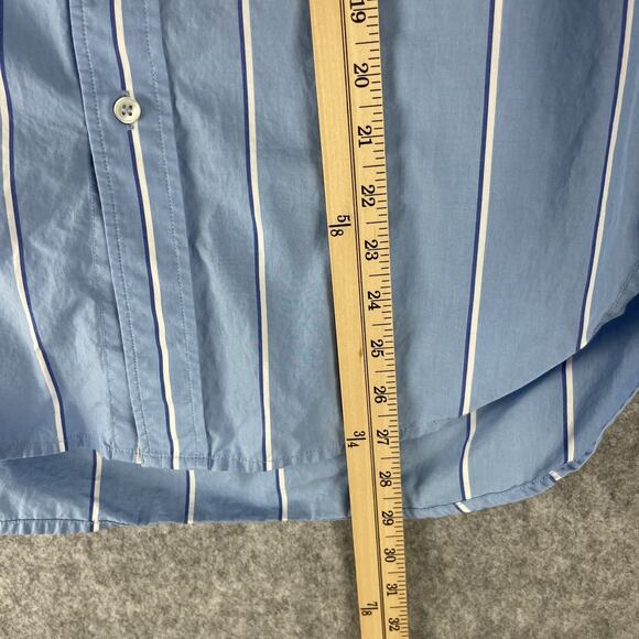 Citizens of Humanity Kayla Shirt XS Blue Canyon Stripe Button Up Poplin Cotton - Picture 8 of 16